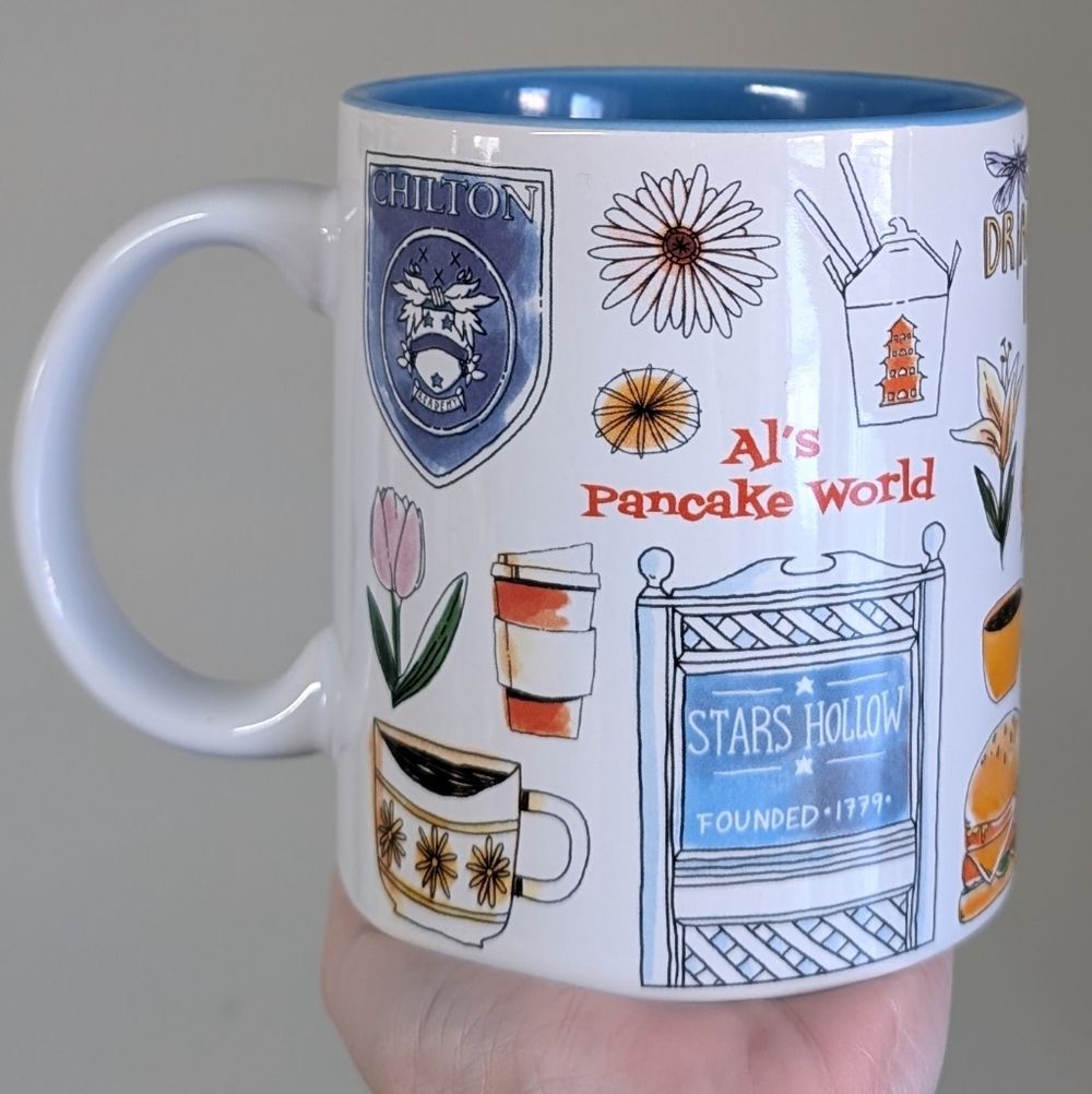 Gilmore Girls Stars Hollow Mug With Allover Tv Series Icon Graphics ☕ - Picture 3 of 6
